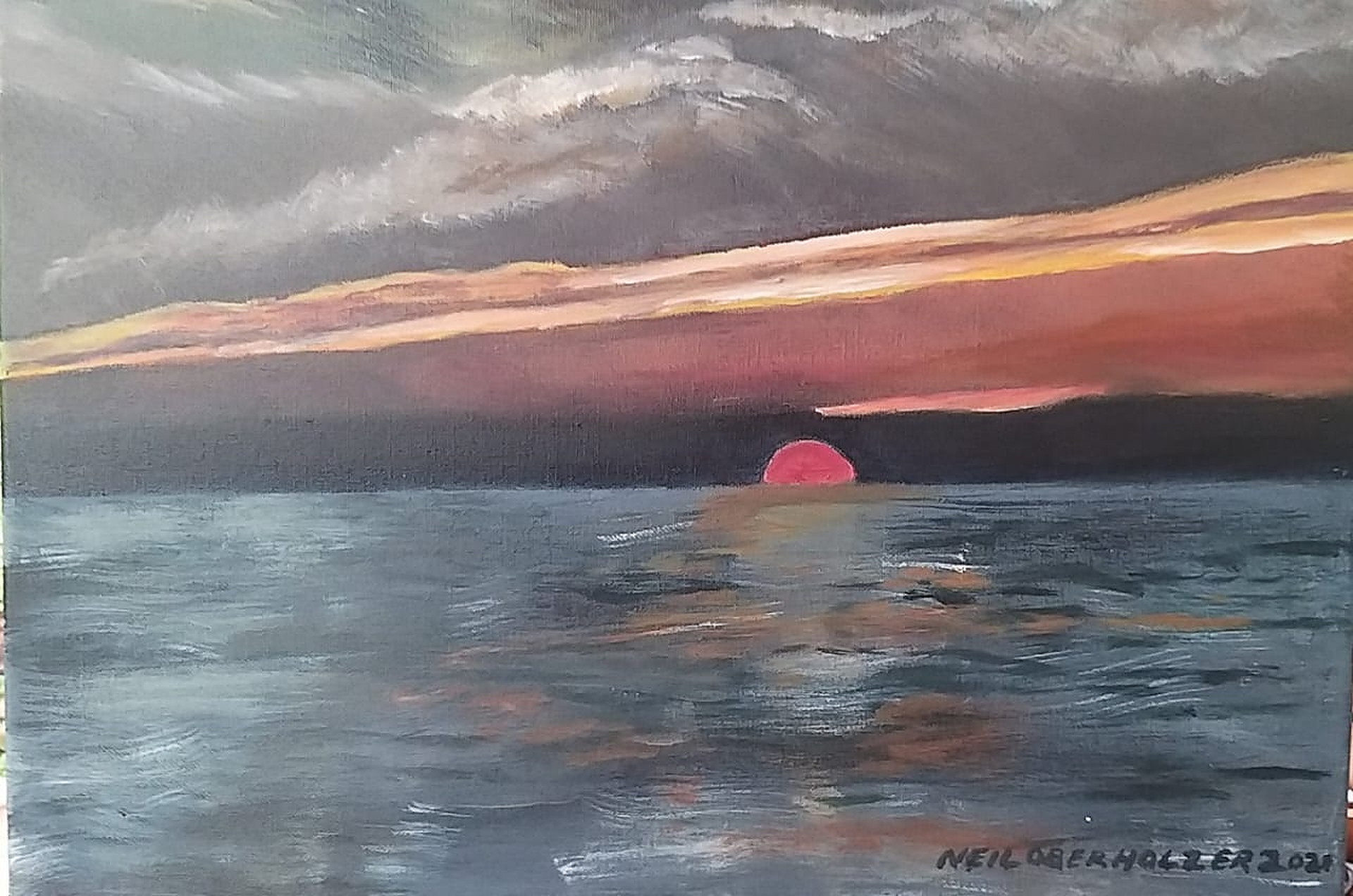 sunrise neilobiart original painting v1